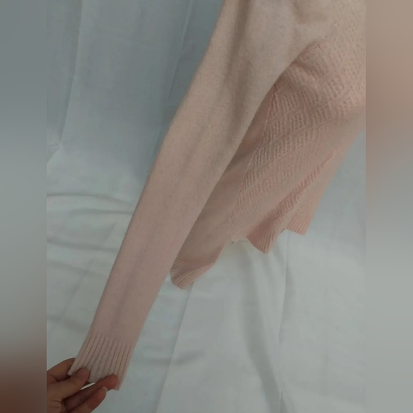 Peck & Peck 2 Ply 100% Cashmere Sweater PINK cowl neck pullover - Picture 8 of 9